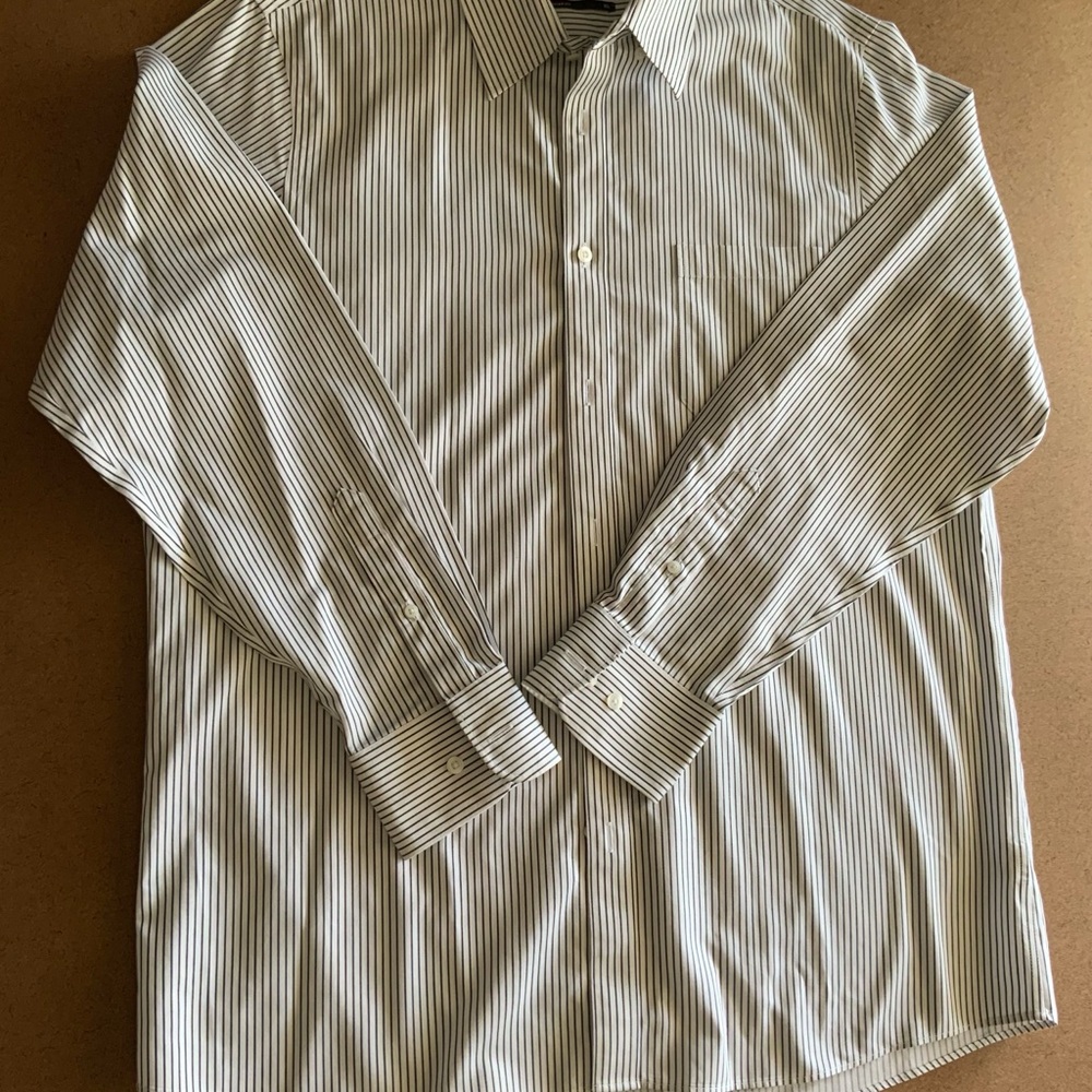 Nordstrom Yellow and Black Dress Shirt Elegant Cotton Blend